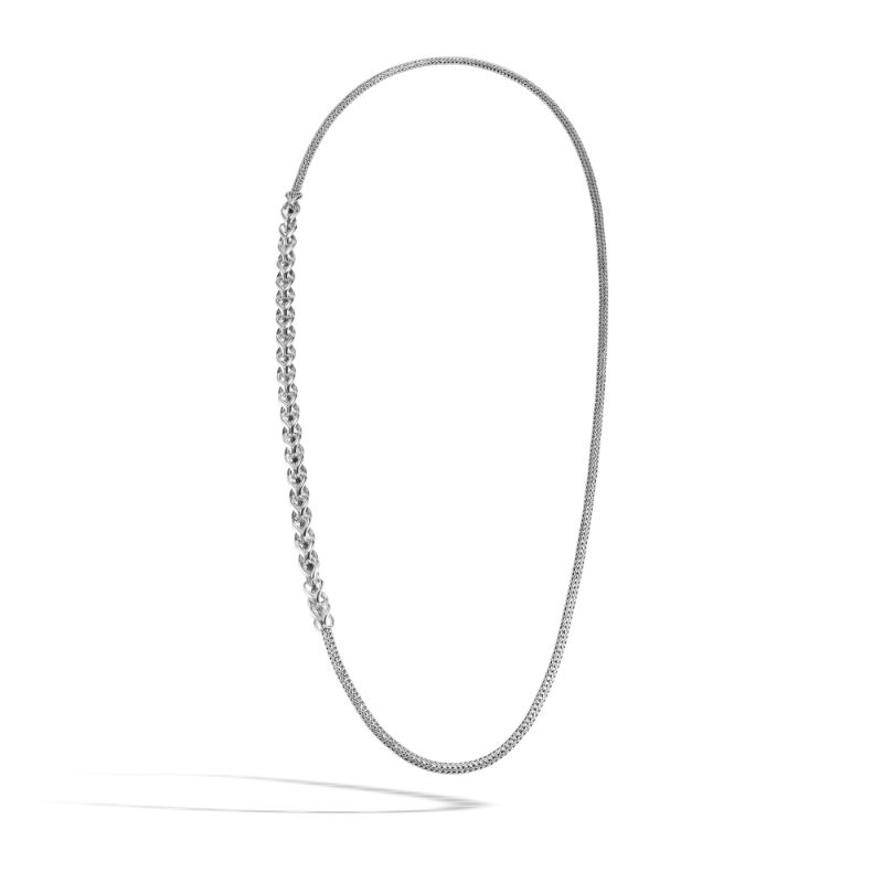 John Hardy sterling silver Chain Asli Classic Chain link necklace, 9.5mm necklace with hook clasp, 36"