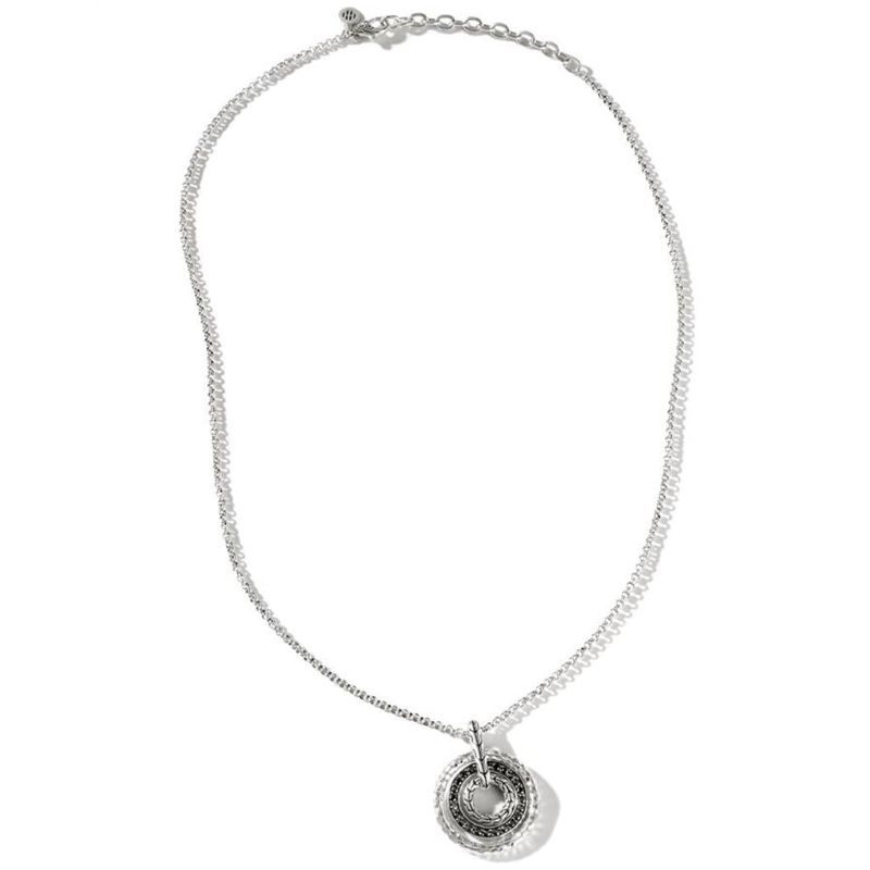 Classic Chain Triple Open Circle Pendant Necklace