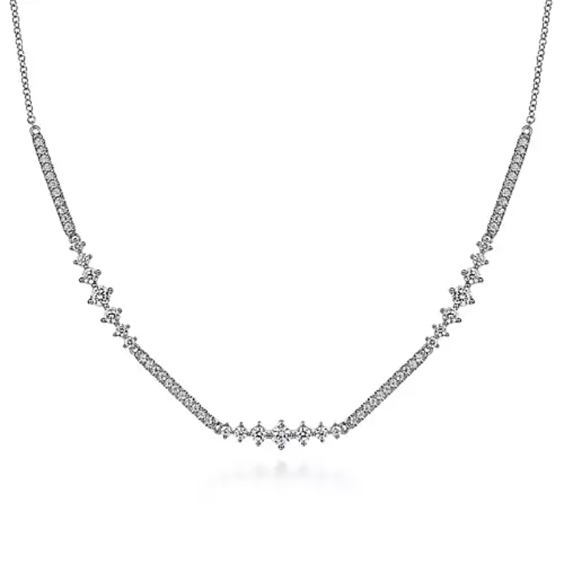 Gabriel & Co 18K White Gold Rhodium Plated Lusso Necklace