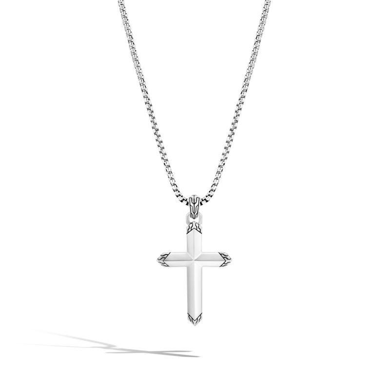 Classic Chain Silver Cross Necklace