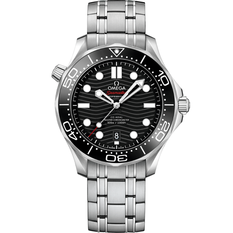 OMEGA Seamaster Diver 300 M Co-Axial steel 42MM black ceramic bezel black index dial on steel bracelet