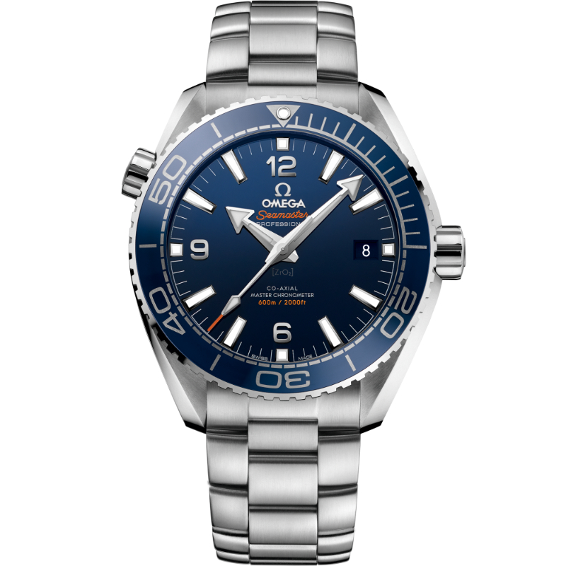 OMEGA Seamaster Planet Ocean 600M Co-Axial master chronometer 43.5MM steel blue bezel blue dial on steel bracelet