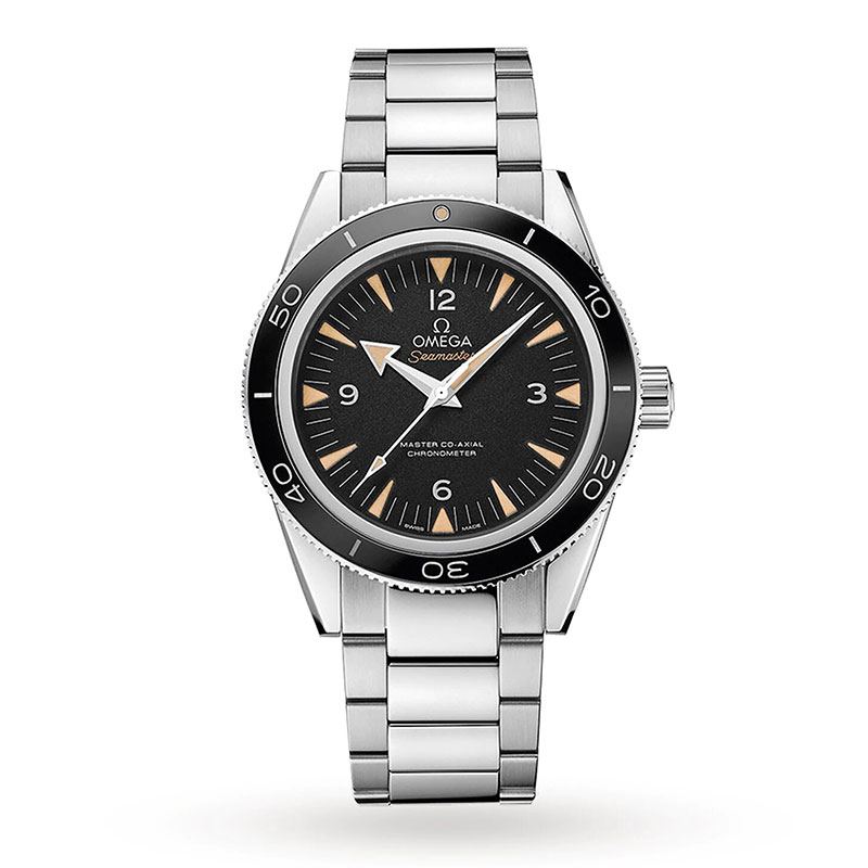 OMEGA Seamaster 300 Co-Axial 41MM steel black bezel black dial steel bracelet