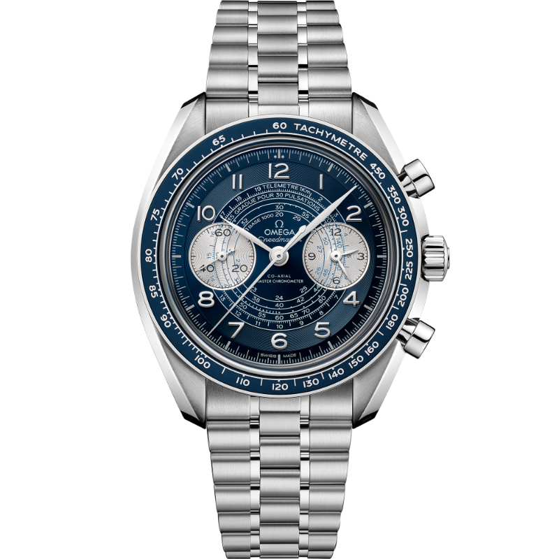 OMEGA Speedmaster Chronoscope steel 43MM blue dial on steel bracelet