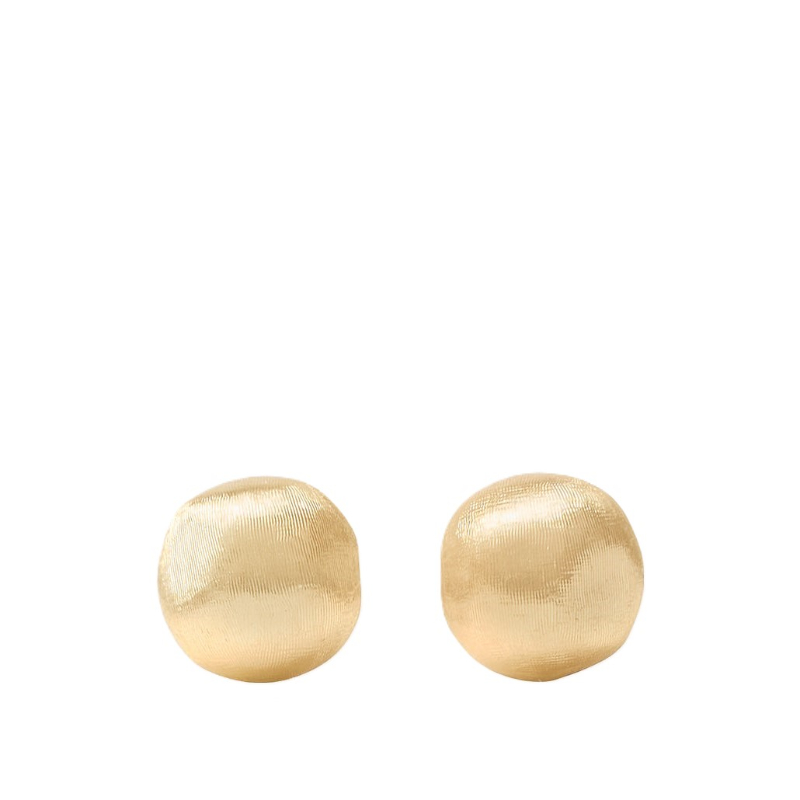 Marco Bicego 18K Yellow Gold Africa Small Hand Engraved Stud Earrings