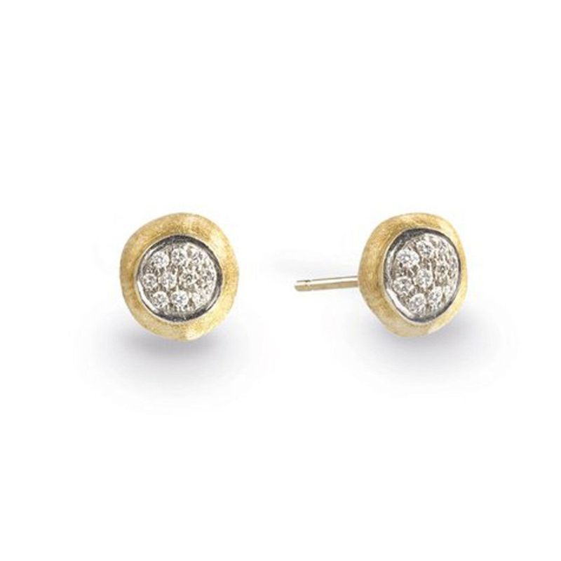 Marco Bicego Delicati Gold & Diamond Pave Stud Earrings