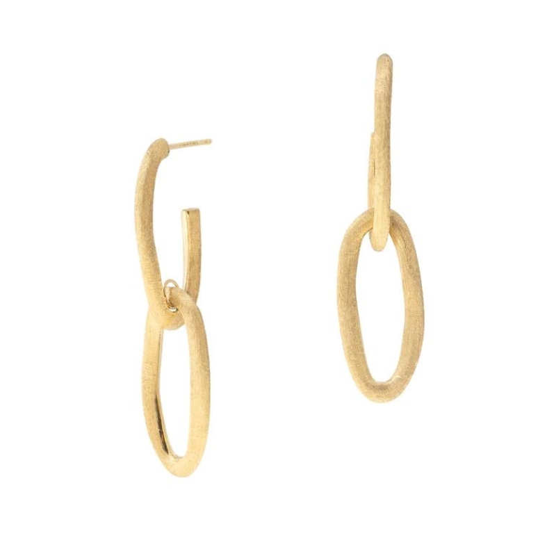 Marco Bicego Jaipur Collection Yellow Gold Oval Double Link Earrings