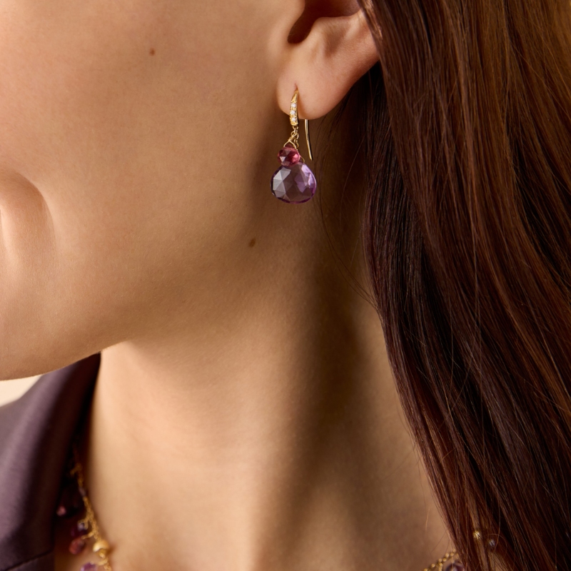 Marco Bicego Paradise Mixed Hook Drop Earrings