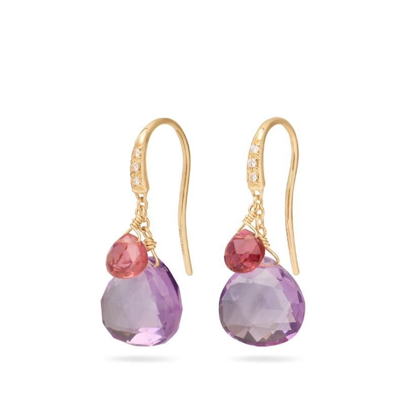 Marco Bicego Paradise Mixed Hook Drop Earrings