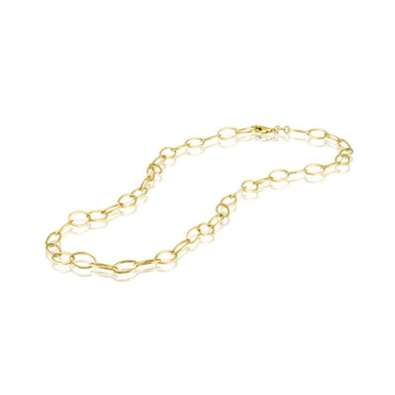 Lisa Nik 18k yellow gold Golden Dreams oval link nekclace, 18