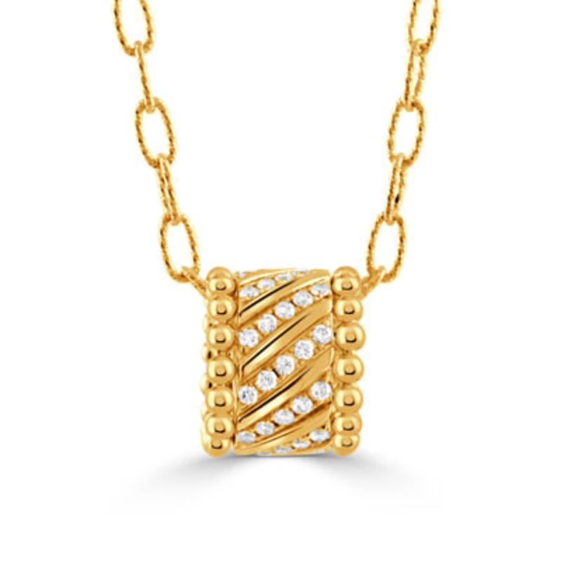 Doves 18K Yellow Gold All Diamond Fashion Collections Pendant