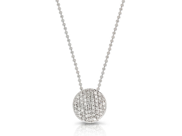 Phillips House 14k white gold diamond Affair mini Infinity necklace with 56 diamonds weighing a total of 0.27 carats, 16"-18"