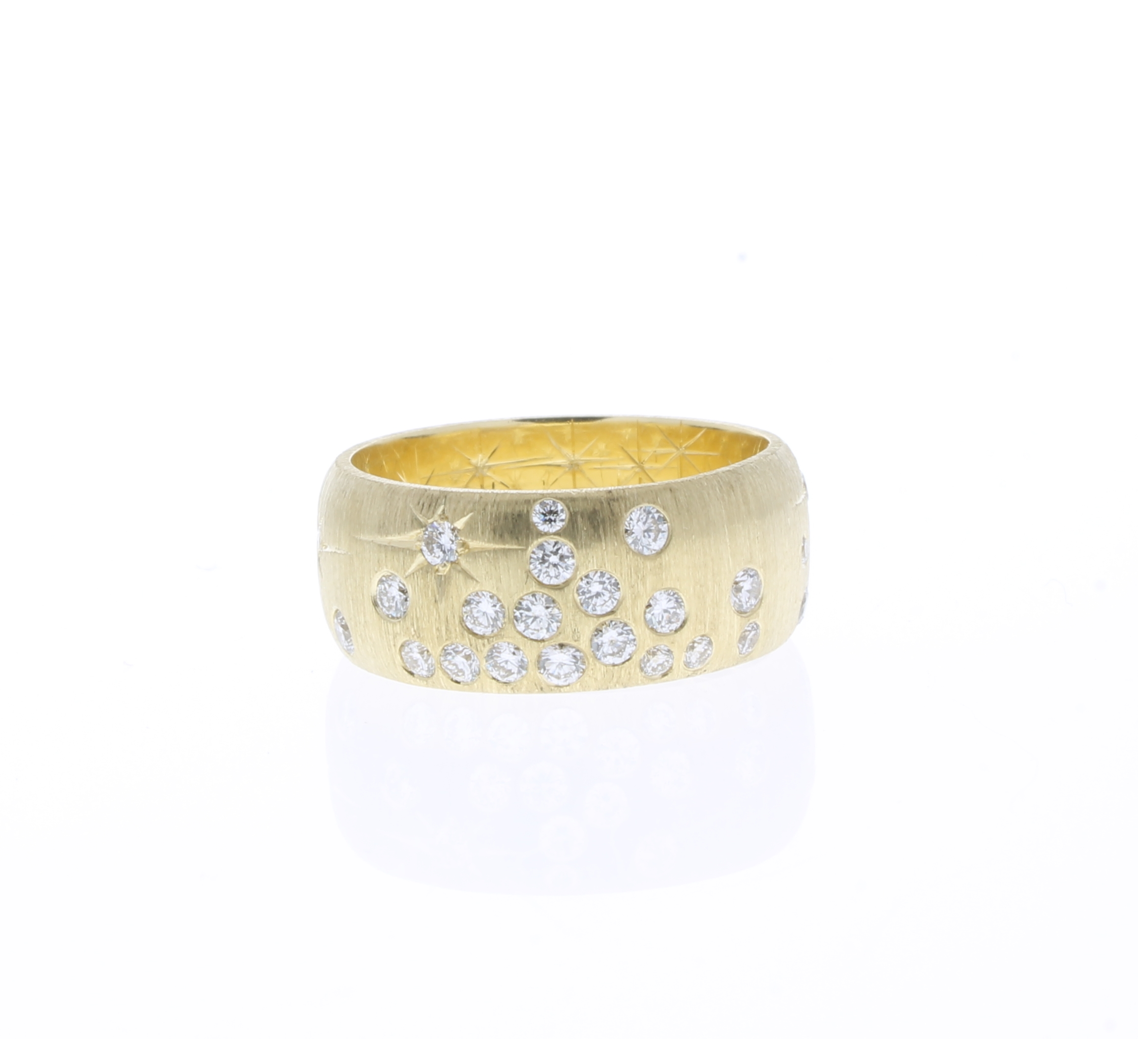 Penny Preville 18k yellow gold galaxy band with diamonds weighing 1.09 carat total weight