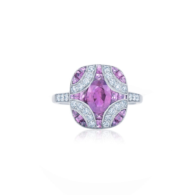 Kwiat Argyle Amethyst and Diamond Ring