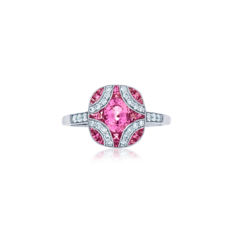 Kwiat Argyle Pink Sapphire and Diamond Ring
