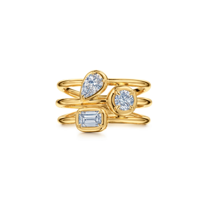 Kwiat Starry Night 3 Row Bezel Ring