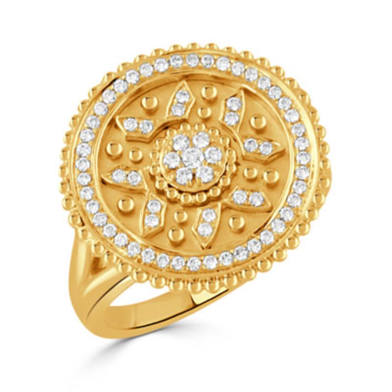 Doves Byzantine 18K Yellow Gold Diamond Ring