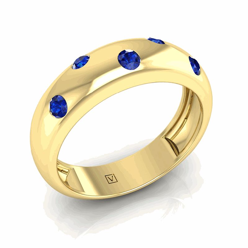 14K Yellow Gold Flush-Set Band