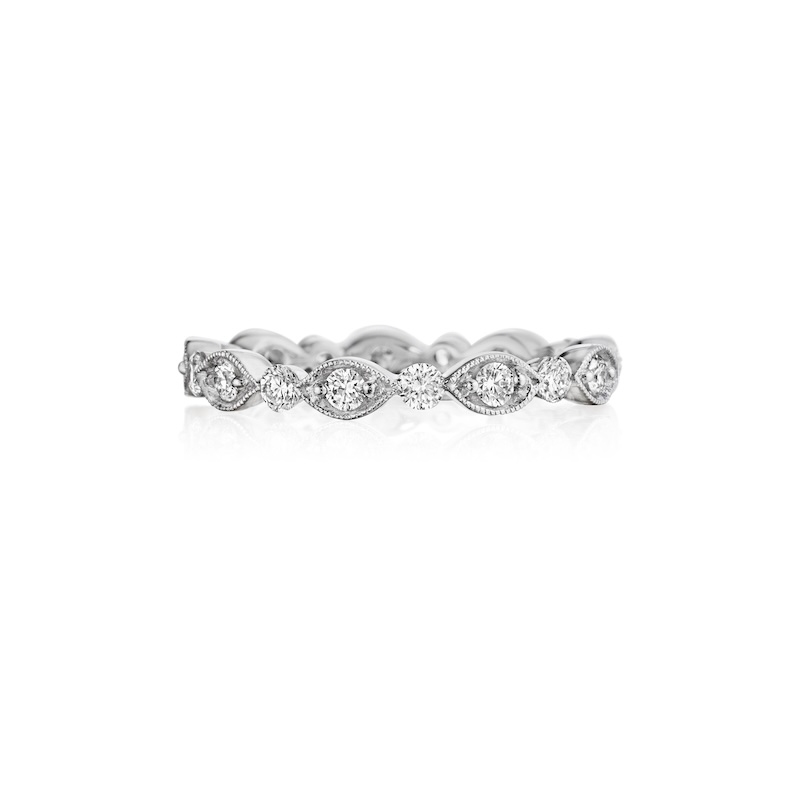 Henri Daussi Platinum Diamond Eternity Band