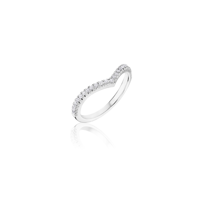 Henri Daussi Curve Diamond Band