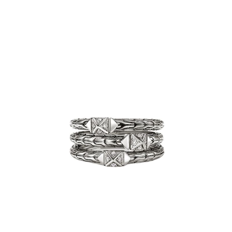 Icon Stud Triple Row Ring