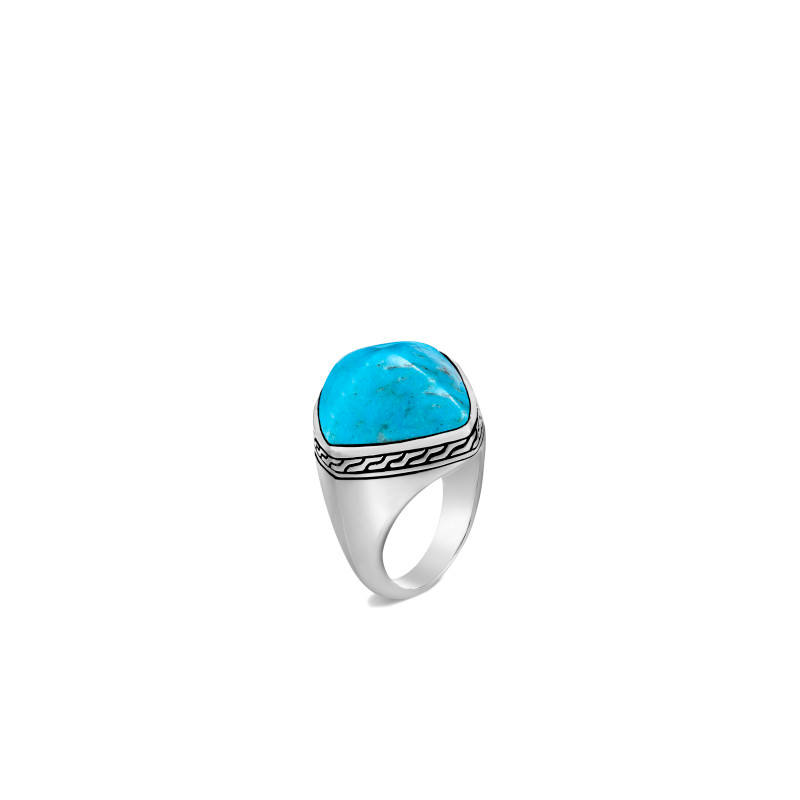Sterling Silver Classic Chain Sugarloaf Ring