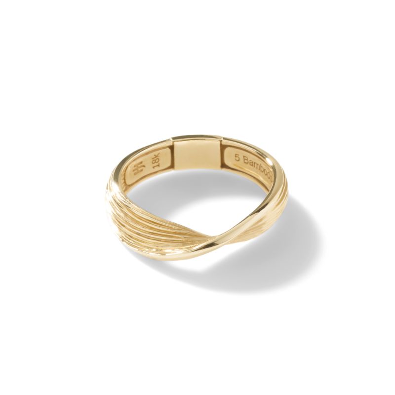 Bamboo Striated Band Ring