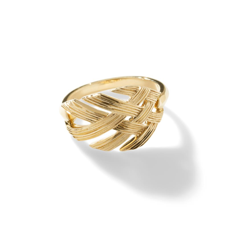 18K Yellow Gold Bamboo Gold Ring