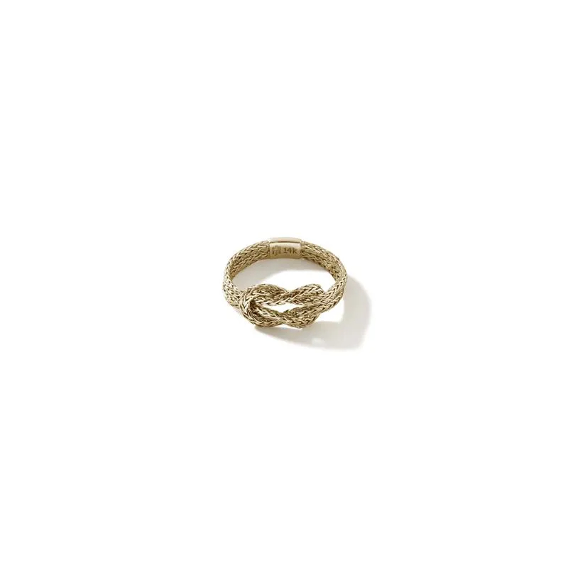 14K Yellow Gold Classic Chain Manah Chain Ring