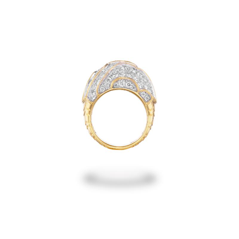 18K Yellow Gold Onda Bomb&eacute; Ring