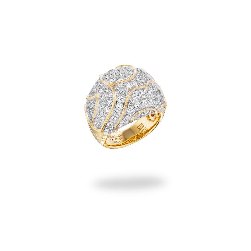 18K Yellow Gold Onda Bomb&eacute; Ring