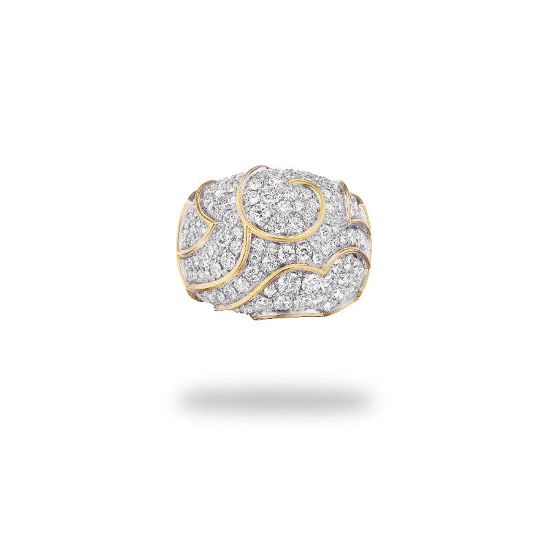 18K Yellow Gold Onda Bomb&eacute; Ring
