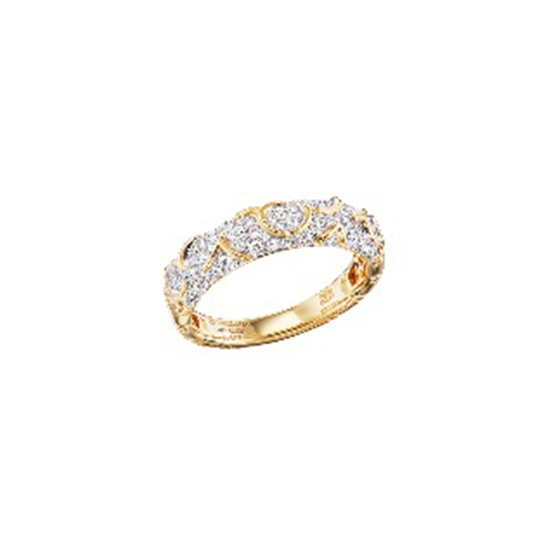 18K Yellow Gold Pave Ondine Ring
