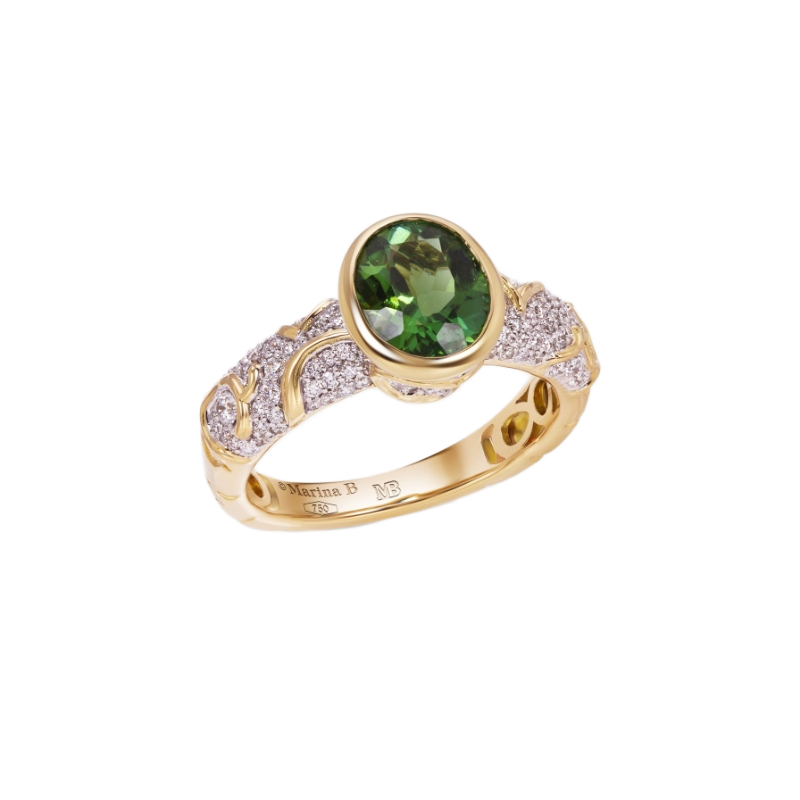 18K Yellow Gold Ondine Solitaire Ring
