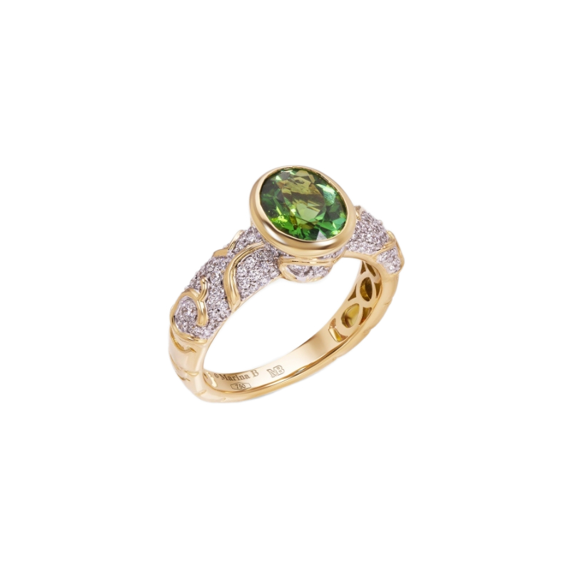 18K Yellow Gold Ondine Solitaire Ring