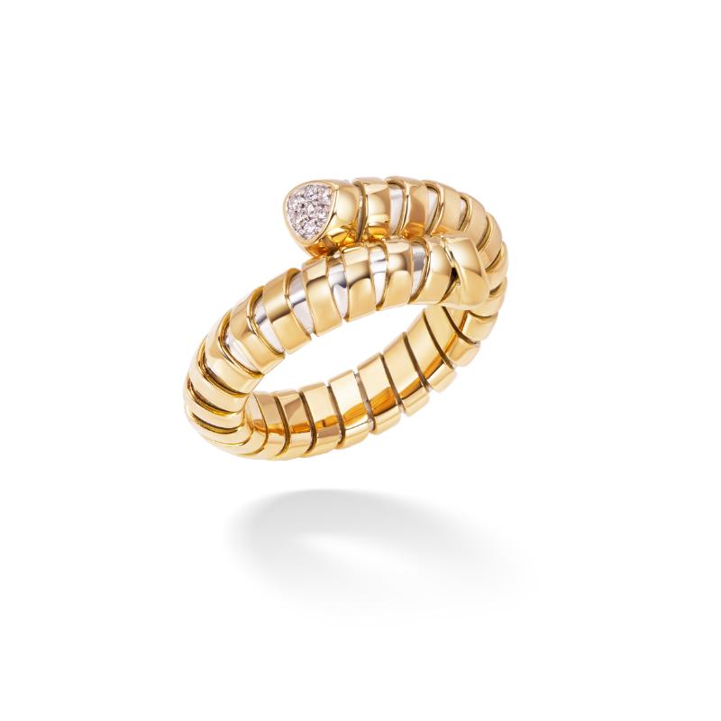 18K Yellow Gold Trisolina Bypass Ring
