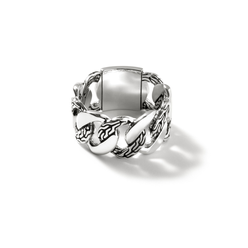 Classic Chain Curb Link Band Ring