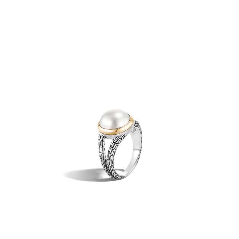 Pearl Split Band Ring