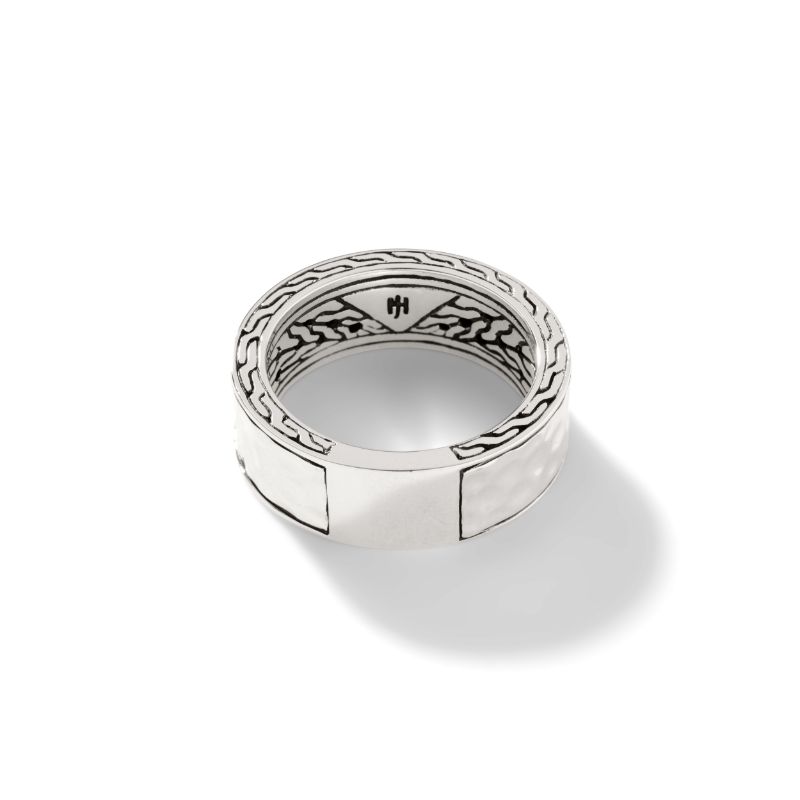 Classic Chain Hammered Band Ring
