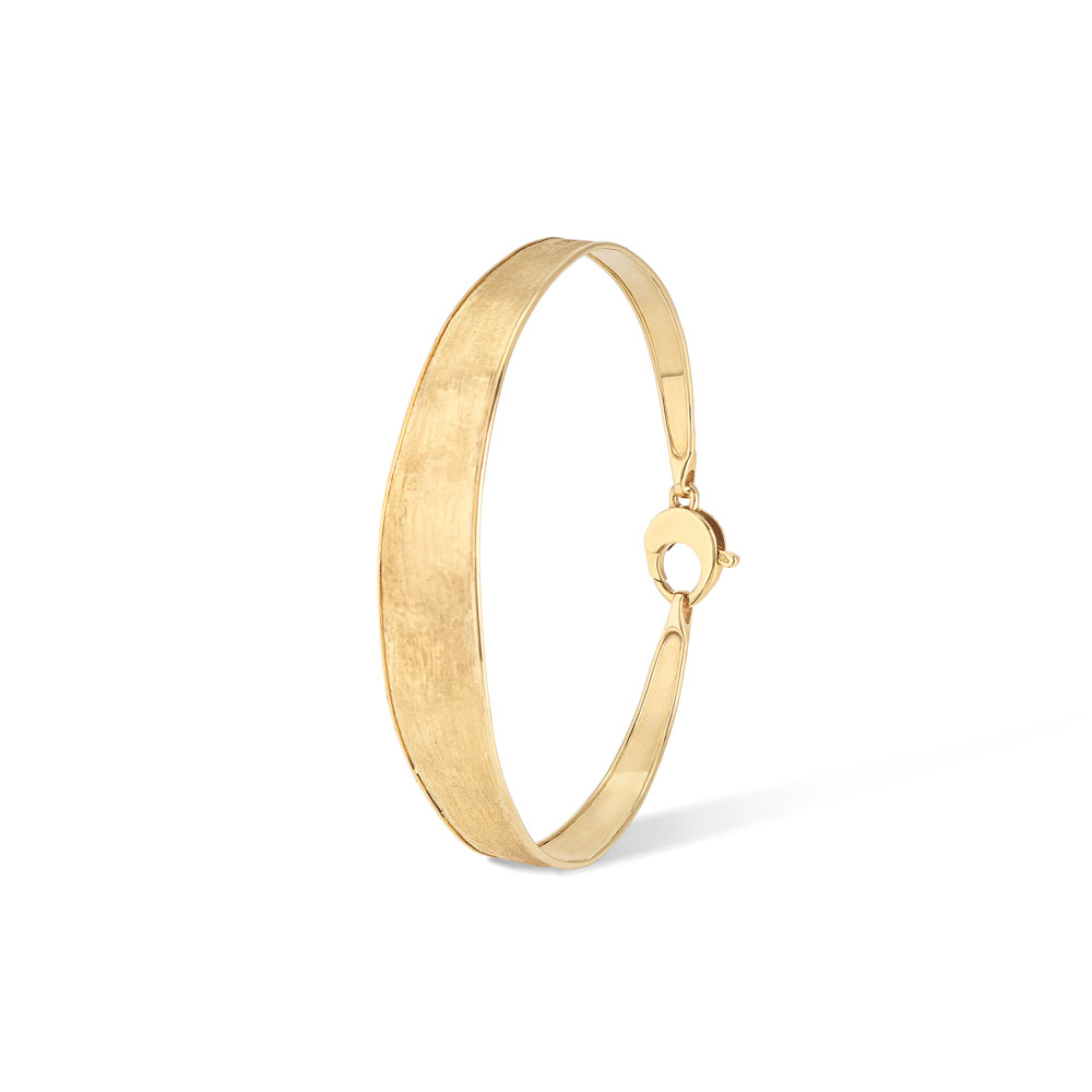 Marco Bicego 18k yellow gold Lunaria bangle bracelet, 2.4"