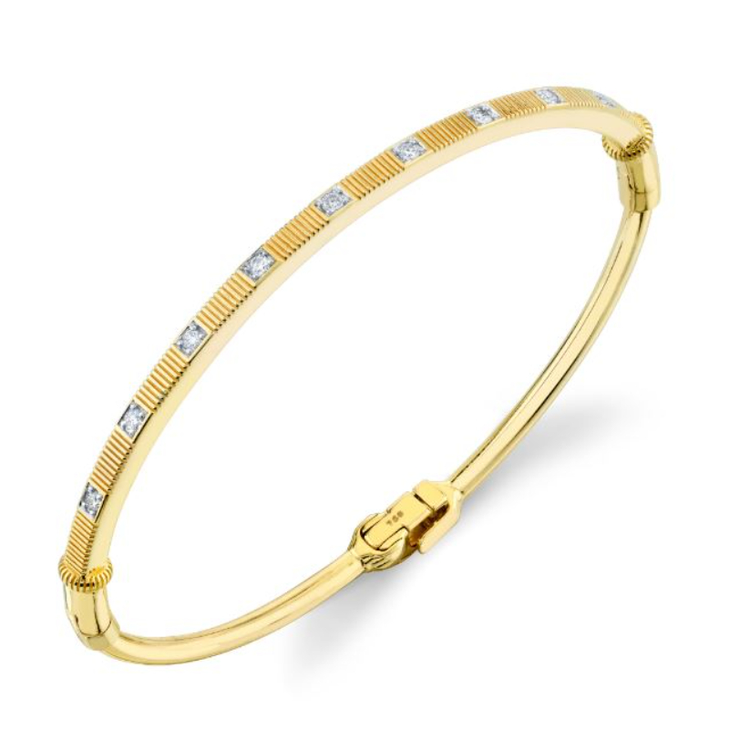 Sloane Street 18K Yellow Gold Diamond Bangle Bracelet