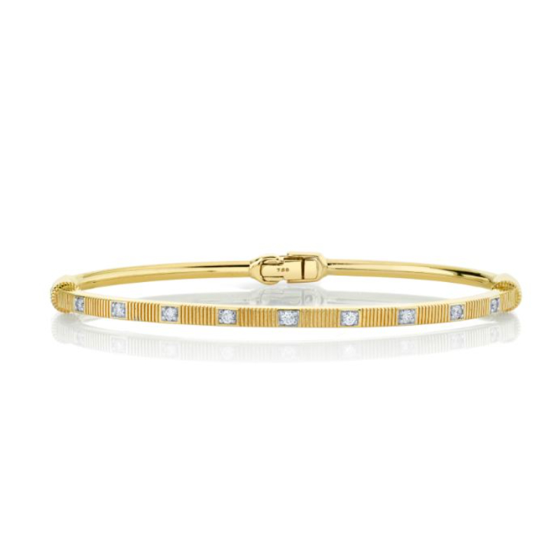 Sloane Street 18K Yellow Gold Diamond Bangle Bracelet