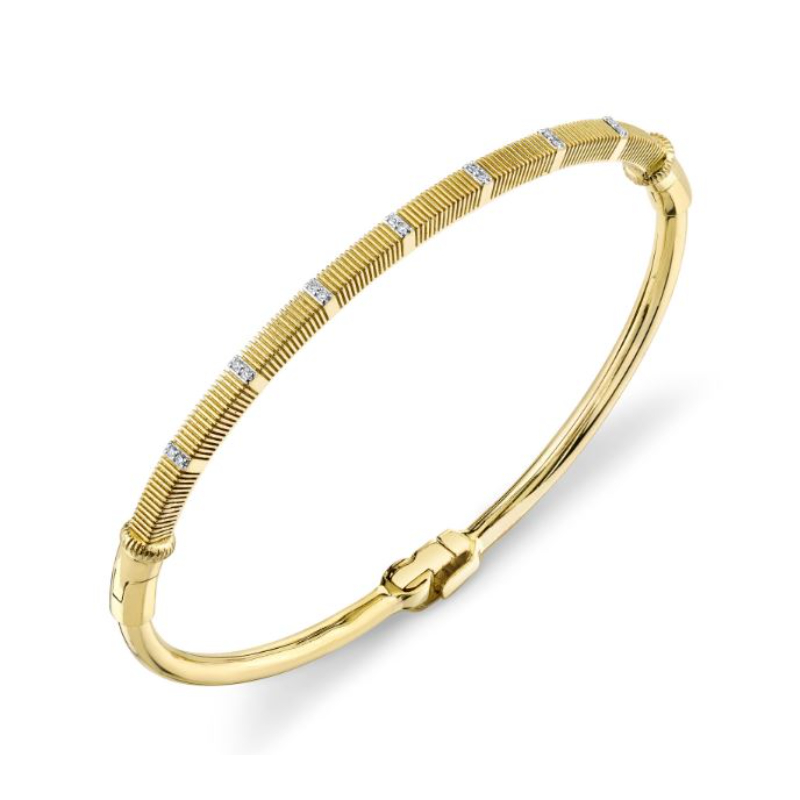 Sloane Street 18K Yellow Gold Diamond Bangle Bracelet