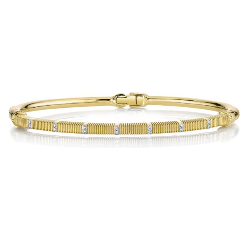 Sloane Street 18K Yellow Gold Diamond Bangle Bracelet