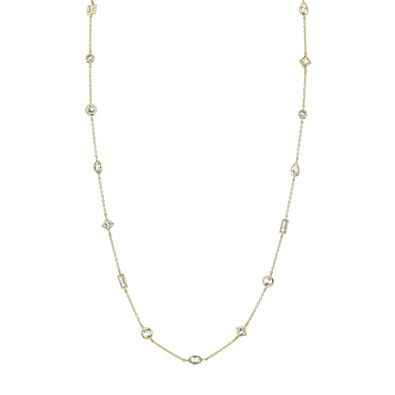 Sloane Street 18K Yellow Gold Mixed Shape Station Necklace