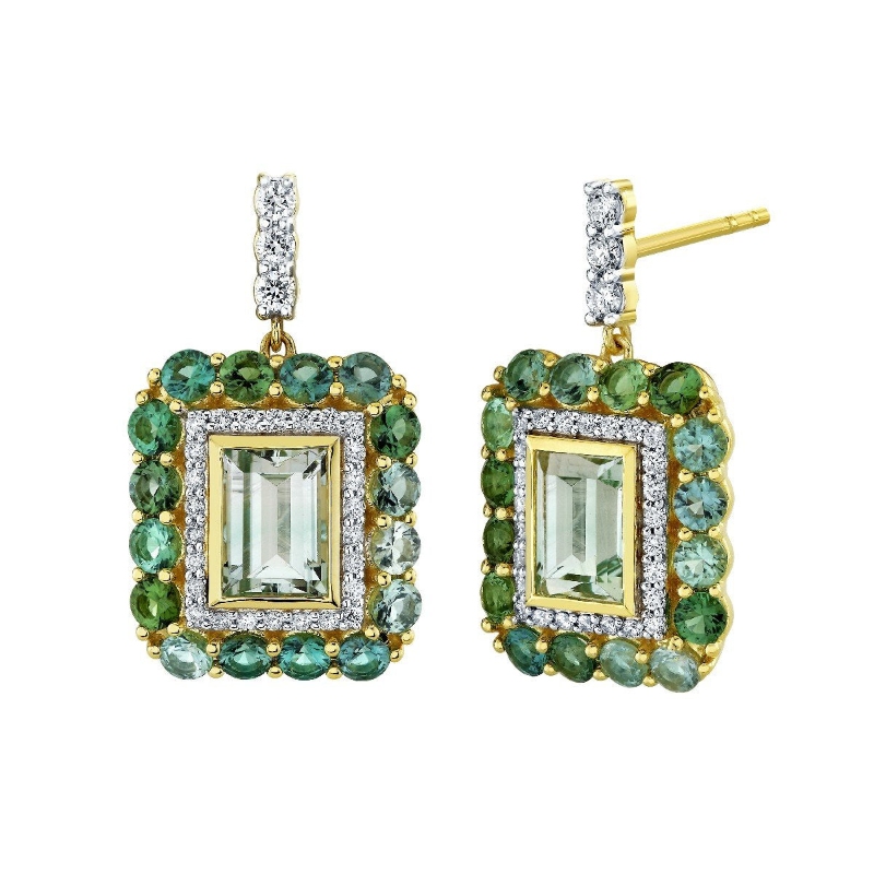 Sloane Street 18K Yellow Gold World Of Color Drop Earrings