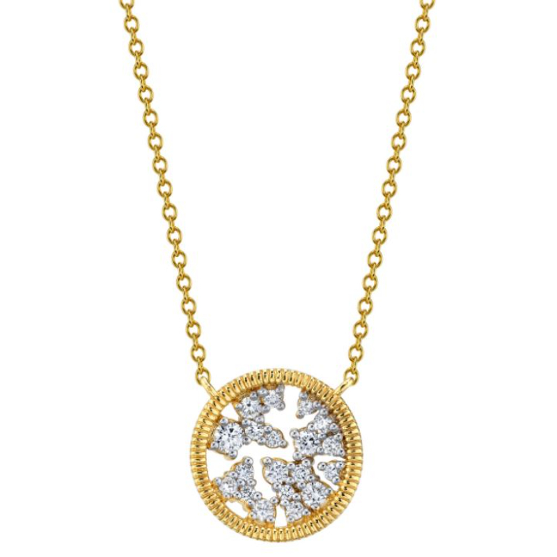 Sloane Street 18K Yellow Gold Diamond Circle Pendant