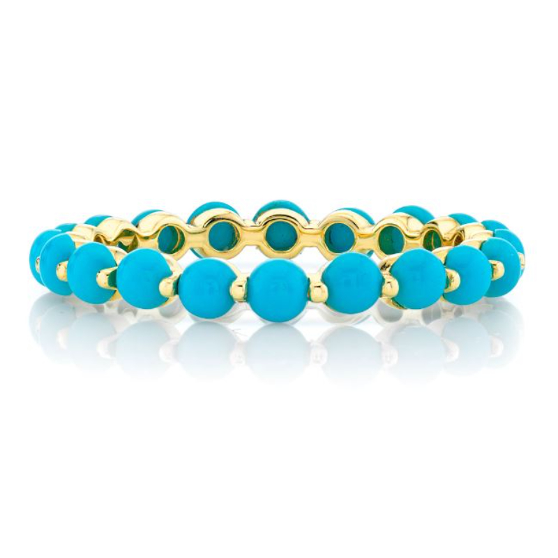 Sloane Street 18K Yellow Gold Turquoise Eternity Band