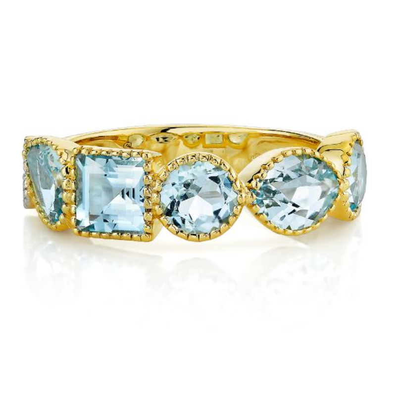 Sloane Street 18K Yellow Gold Sky Blue Topaz And Diamond Ring