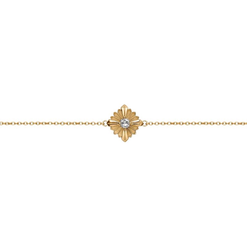 Rouvenat Stamp Flower Station Chain Bracelet
